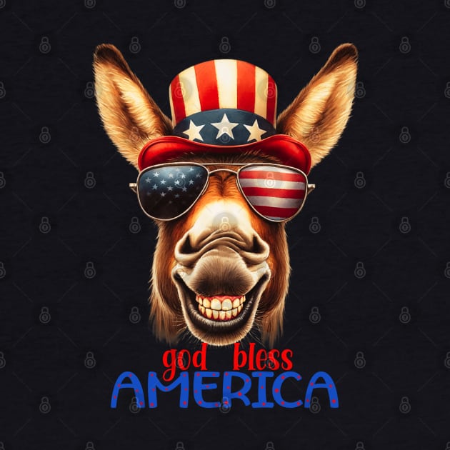 God bless america usa donkey by Todayshop